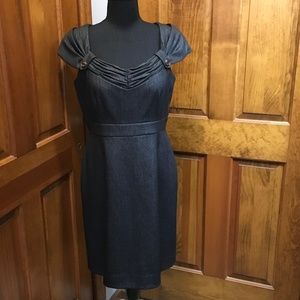 Tahari Petite Sleeveless Dress, Gray, 8P NWOT
